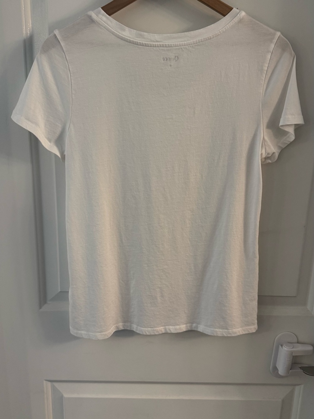 Quince Women's Short-Sleeve Scoop Neck Tee in White - Picture 4 of 5